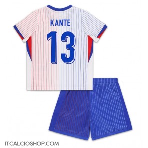 Francia Kante #13 Seconda Maglia Bambino Europei 2024 Manica Corta (+ Pantaloni corti)